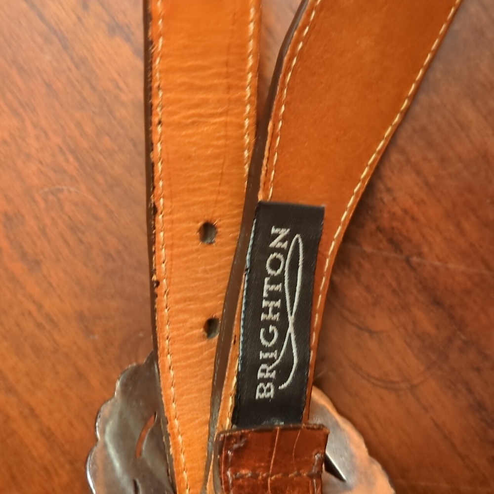 Brighton Brown LEATHER BELT LADIES SIZE MEDIUM - Picture 4 of 13
